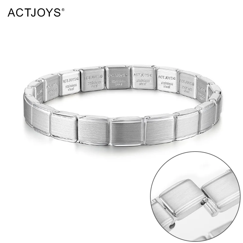 

Actjoys 2026 New Silver Module Bracelet Birthday Anniversary Gift For Men Women Diy Size Italian Charm Bracelet Advanced Chain