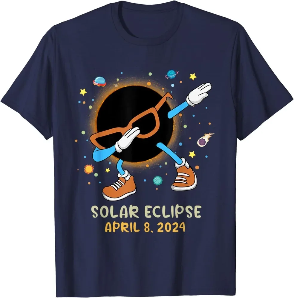 Total Solar Eclipse 2024 Funny Dabbing Toddler Unisex T-ShirtHigh Quality 100%Cotton Short Sleeve