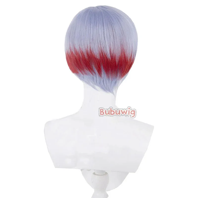 

CySynthetic Hair Penny Косплей Парики Покемон Алый и Фиолетовый Пенни 25 см Короткие Синие Смешанные Красные Мужские Парики Термостойкие