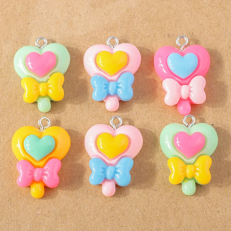 15 Stück Mix Harz Obst Herz Blume Tier Charms Anhänger für DIY Ohrringe Halskette Armband Schmuckherstellung Zubehör – Detail 35