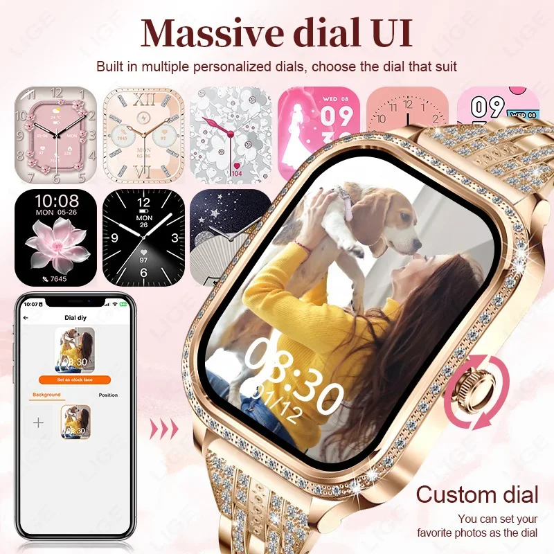 2025 New Women's Smart Watches Waterproof, Bluetooth Call, Fitness Tracking, Heart Rate Monitoring, Your Ideal Digital Companion