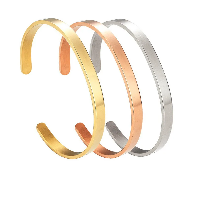 

cuff silver bracelet For Women Gold Silver Color With Red Enamel Women's Cuff Bracelets Bangles Couples Jewelry