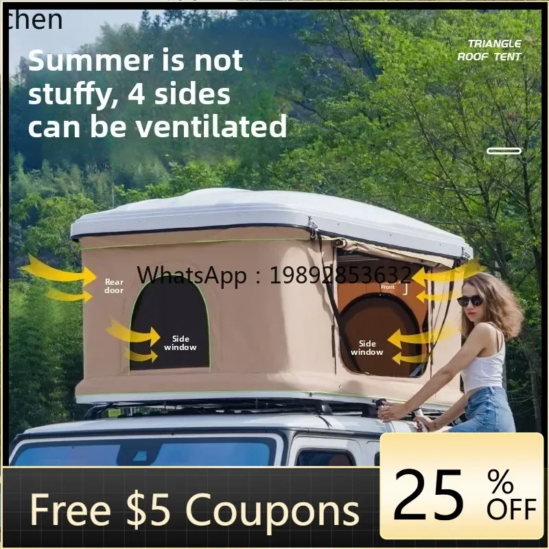 

car roof tent bed automatic outdoor rainproof double car tent free of construction
