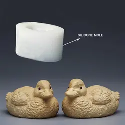 New Plaster Duck Silicone Molds for Candle Making, Concrete Cute Duck Cement Mold Resin Car Ornament Animal Mold,DIY Candle Tool