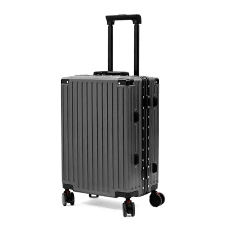

UrbanExporer 20 Inch Carry On Luggage Aluminum Frame Airline Approved, Zipperless Luggage Carry On TSA Approved ABS+PC Hard She
