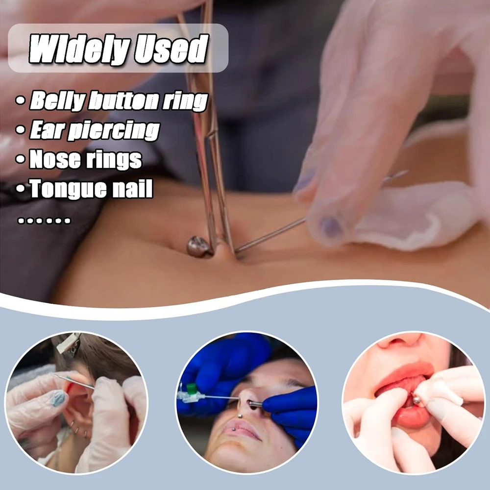 100/80/50/20/5 قطعة إبر ثقب المتاح 12 جرام 14 جرام 16 جرام 18 جرام 20 جرام إبر ثقب الجسم المعقمة للأذن الأنف الشفاه السرة ثقب #4