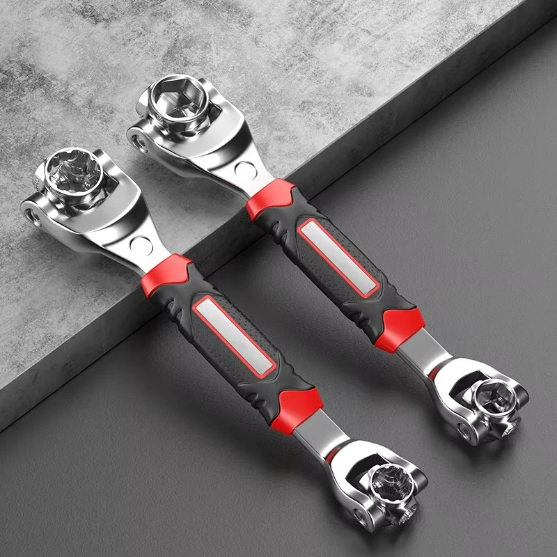 1PCS 52 in 1 Tools Socket Works Motorcycle Ratchet Spline Bolts Sleeve Rotation Hand Tools 360 Degree Multipurpose Tiger Wrench