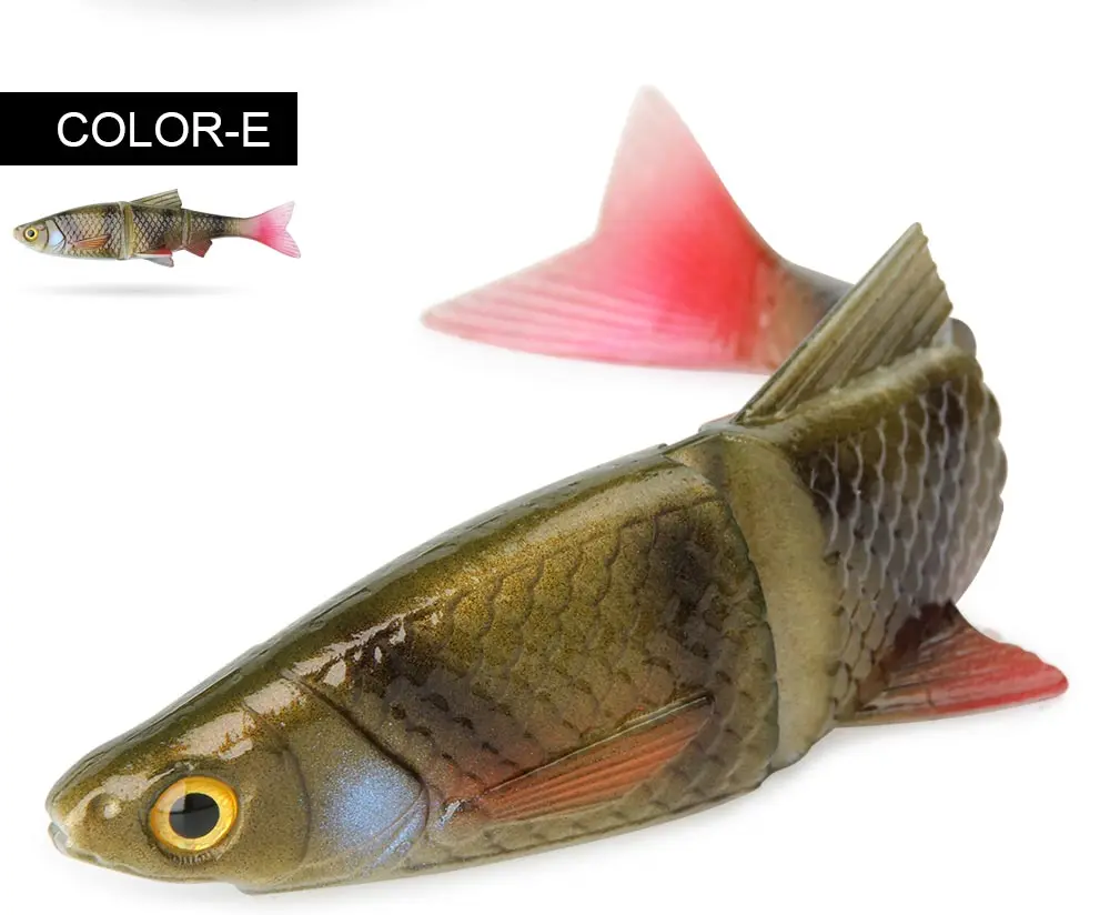 Spinpoler Swim Jerk Jointed Bait 3 segmentierte weiche Swimbait Angelköder 8 cm 9 cm 13 cm künstliche Drop Shot Jig Bass Barsch Tackle – Detail 10