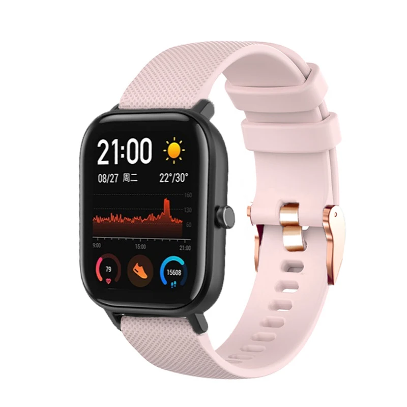 Banda de substituição para amazfit gts 4/2 mini cinta de silicone para amazfit bip u s gts 3 cinta gts gts2 pulseira pulseira pulseira