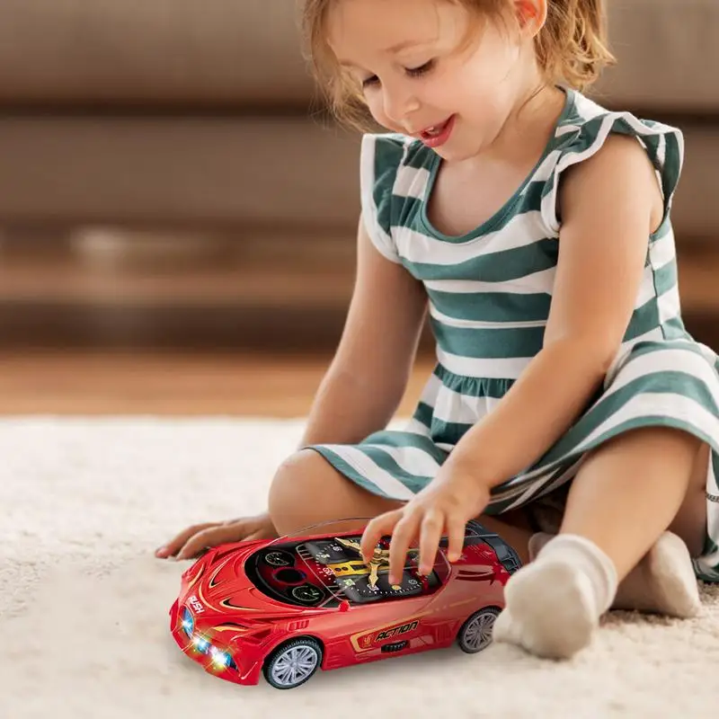 Voiture de course itude légère pour enfants, jouet de sport musical, apprentissage du temps, créatif, tout-petit, début