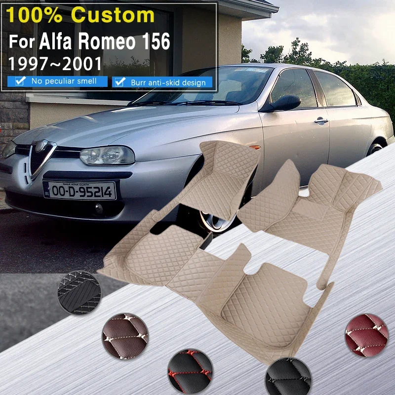 

Качественные автомобильные коврики для Alfa Romeo 156 1997 ~ 2001 Водонепроницаемые противогрязевые коврики для ног Кожаный коврик Funda Maletero Coche Car Acce