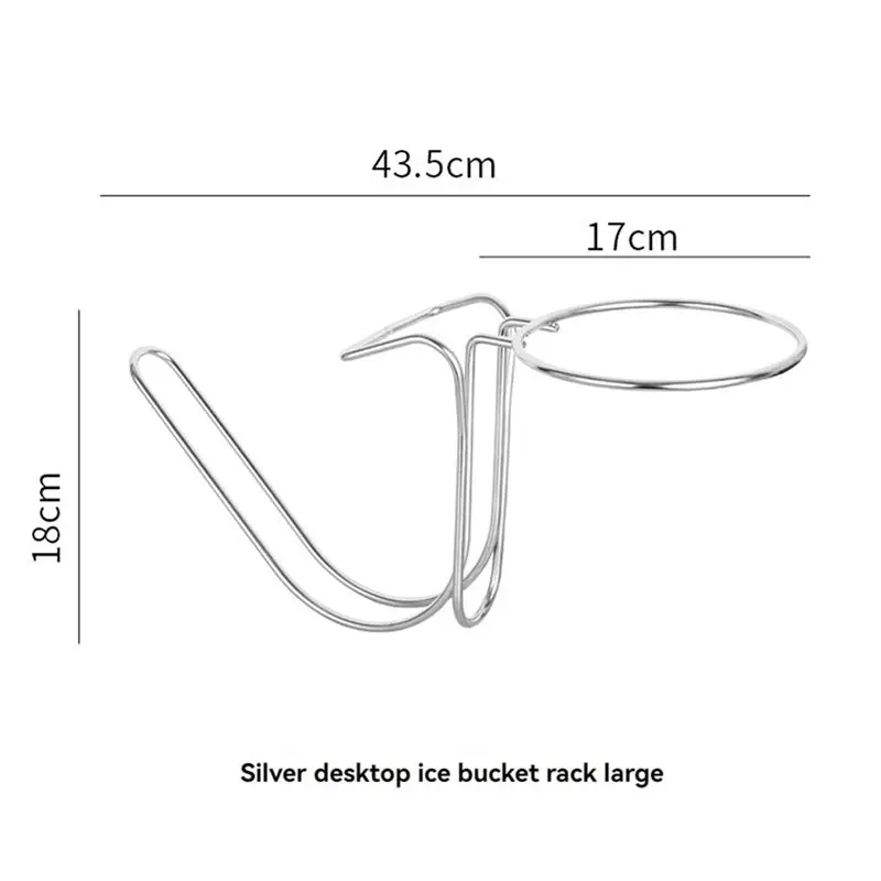 GIGI 4X Desktop Ice Bucket Stand Cooler Stand Beerbarrel Rack Wine Bucket Stand For Outdoor Cocktail Parties Cooking Silver