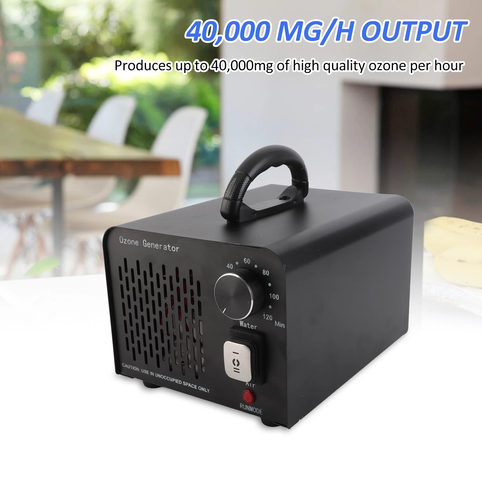 2 in 1 O3 Generator with Air and Water Modes O3 Machine Ionizer Air Purifier Commercial Industrial for Home Car Office Basement