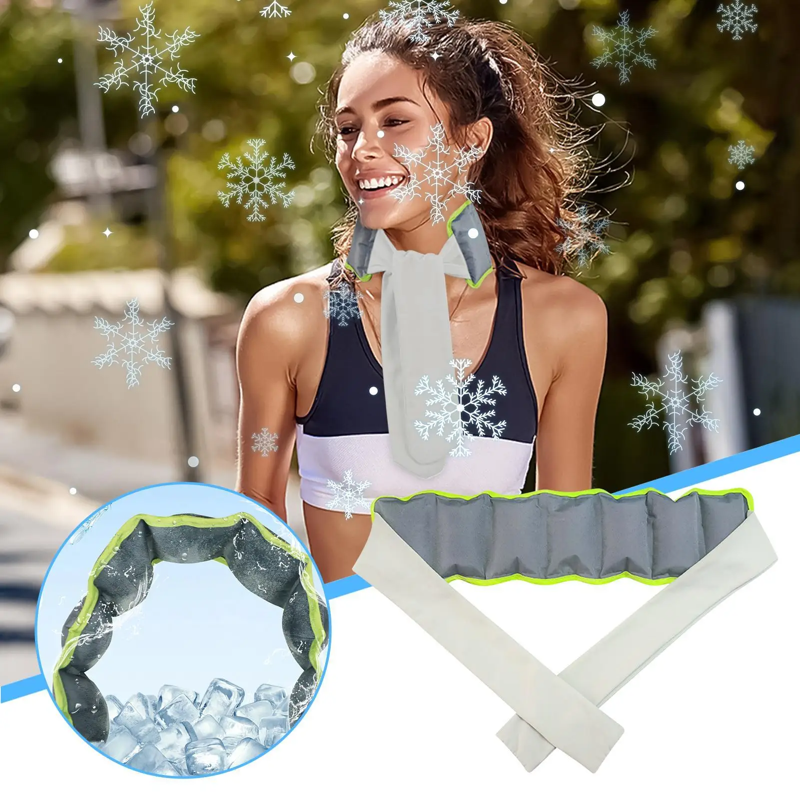 Neck Cooling Towel Cooling Ice Scarf For Neck Headscarf Towel Sweat Wrap For Sports Workout Hiking Travel Pet Home Outdoor Beach