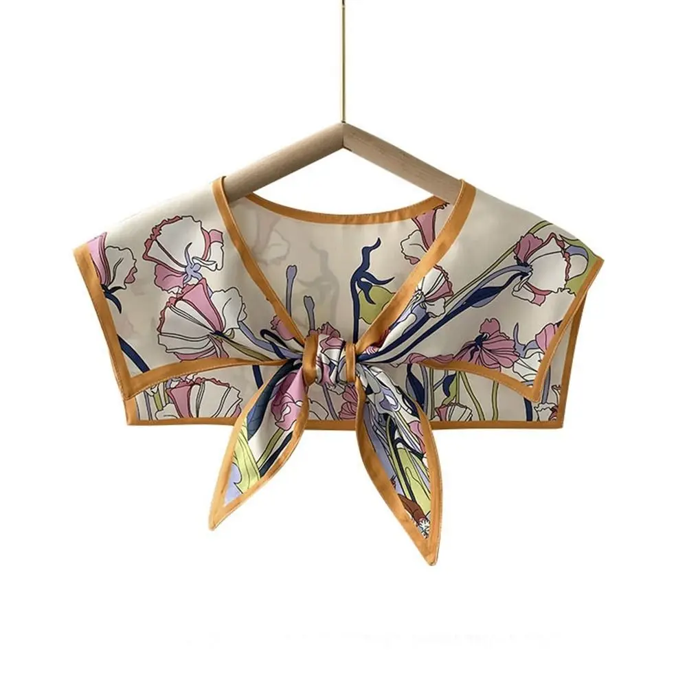 

Fashion Silk Detachable Collar Sunscreen Scarf Decoration Sunscreen Shawl Shirt Cape Women