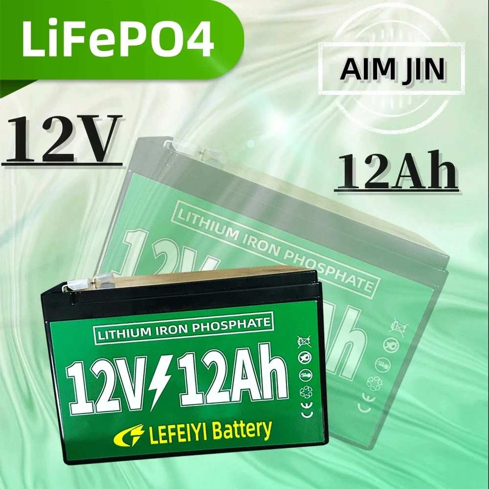 

12v 12ah LiFePO4 Rechargeable Battery Pack for Children's Toy Car, Solar Street Lights Andother Small Equipment Power Supply