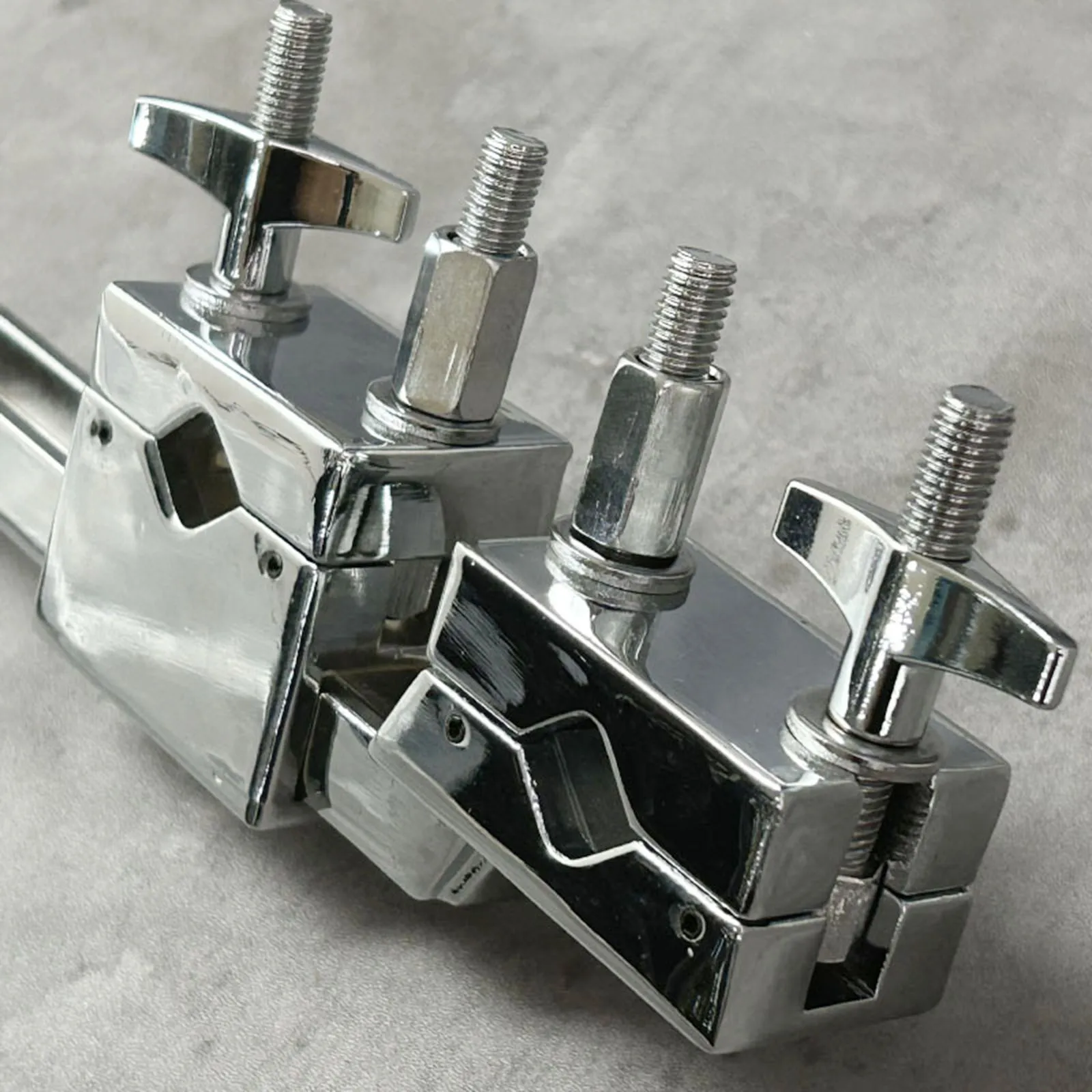 Drum Cowbell Holder Clamp Metal Handbell Cowbell Durable Mount Cowbell Mounting Bracket Double Clamp Mounting Clamp Replacement