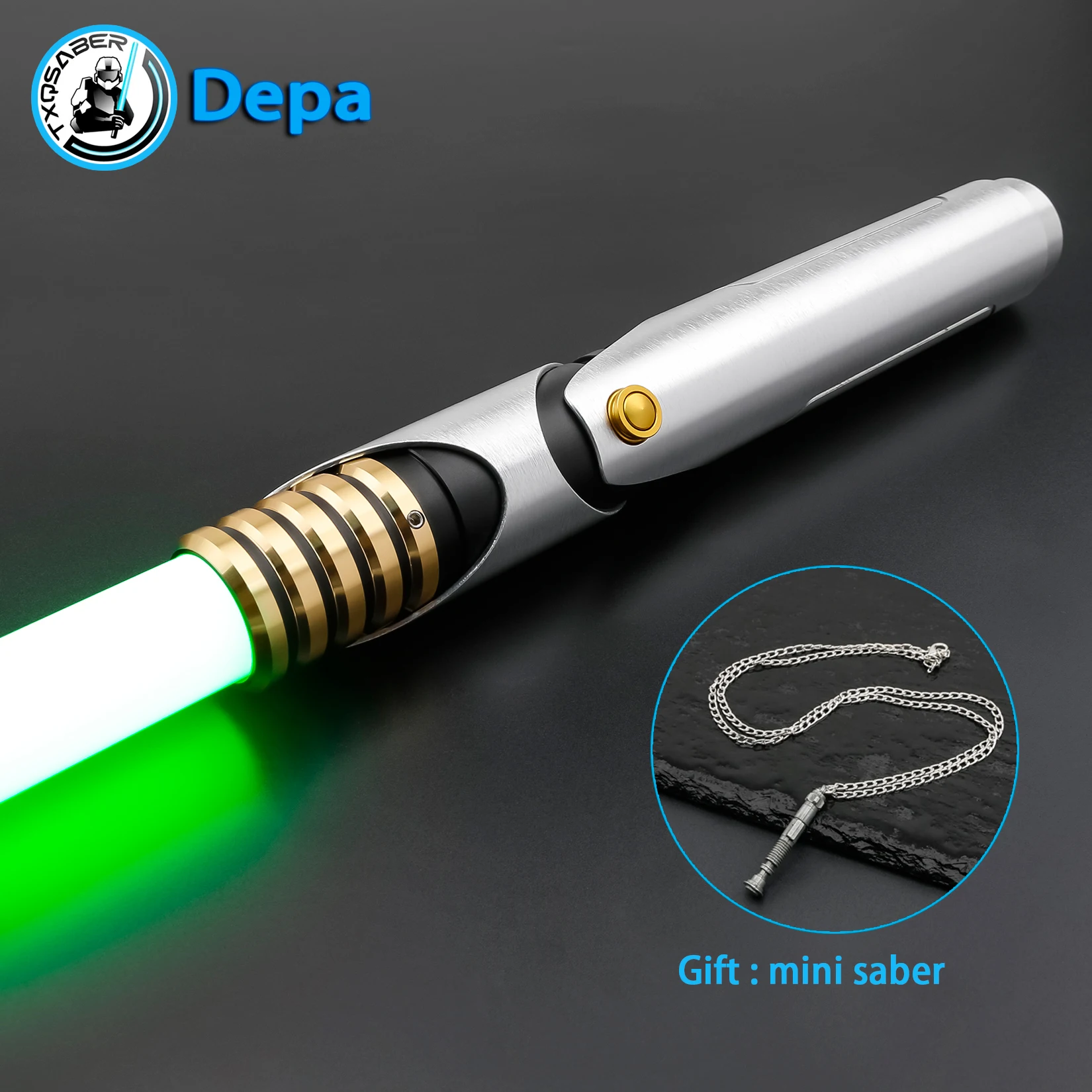 Depa TXQSTUDIO Lightsaber Sword Smooth Swing Metal Hilt SD Card Colors Change RGB Heavy dueling Premium Neopixel Laser