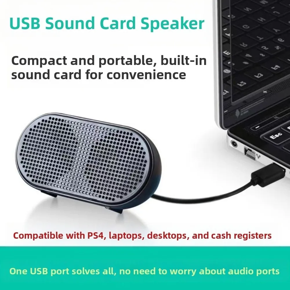 

Stereo Sound Mini USB Speaker Powered Speaker Mini Size Portable Loudspeaker Stereo 3D Sound Computer USB Soundbox