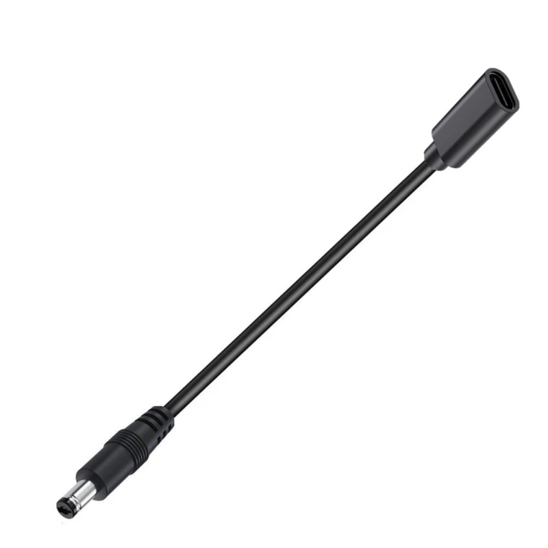 25Cm Nữ Loại C Đến DC5.5x2.1mm Dây Nối Dài Dây Cho Bộ Định Tuyến Quạt Loa Trang Sức Giọt