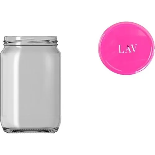 Lava Glass Jar With Lid 720 cc Honey Canned 12 Ade