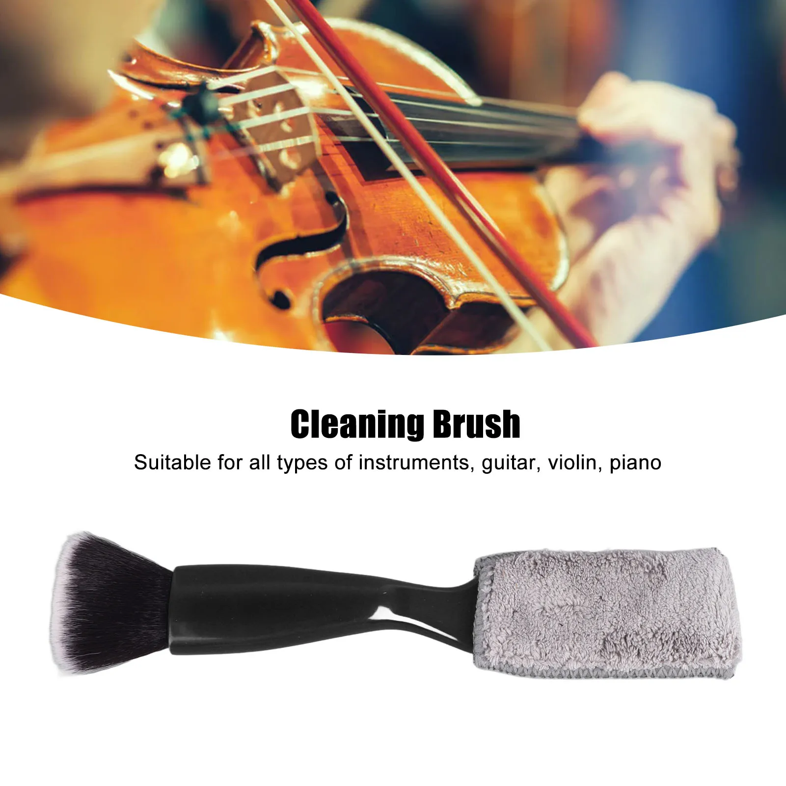 Piano Guitar Violin Cleaning Brush User Friendly Musical Instrument Care Cleaning Brush For Home