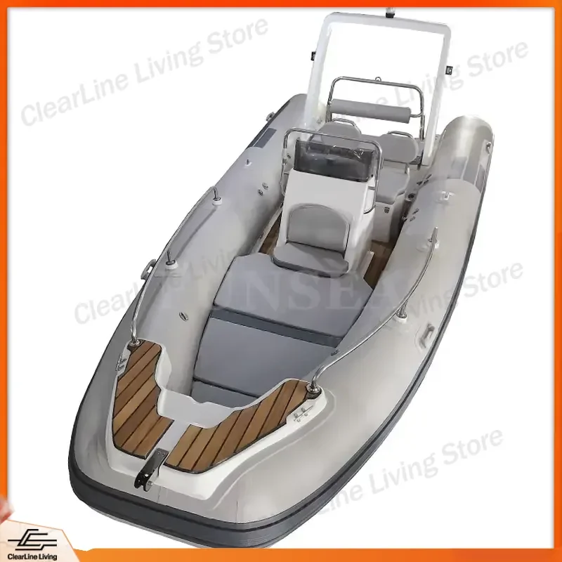 17ft 5.2m Fiberglass Speed Boat Aluminum Hull Jet Drive Luxury Yacht Small Fishing Boat High Quality Racing Vessel