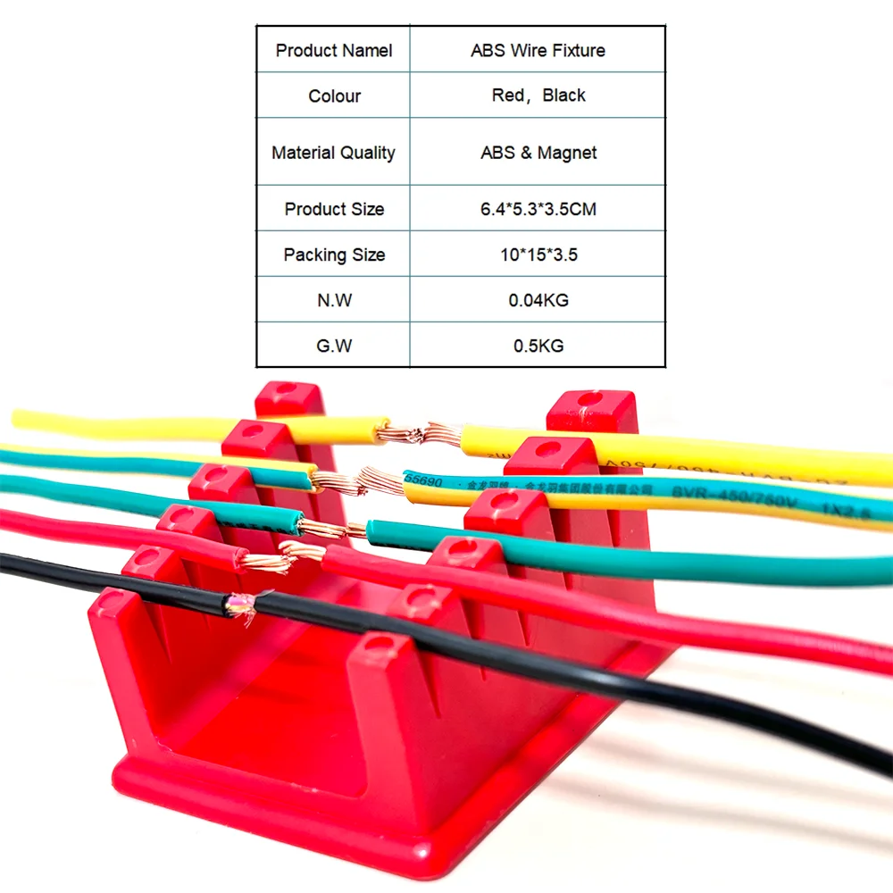 ABS Welding Wire Fixture Soldering Wire Holder Cable Clamp Holder for 30AWG-12AWG Wire Welding Bench with 5 Gears