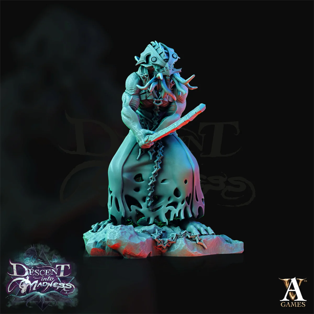 Dnd-figuras en miniatura de Soulsucker Cthulhu Void Monster Brain Demon Devourer DND Villain, impresión 3d