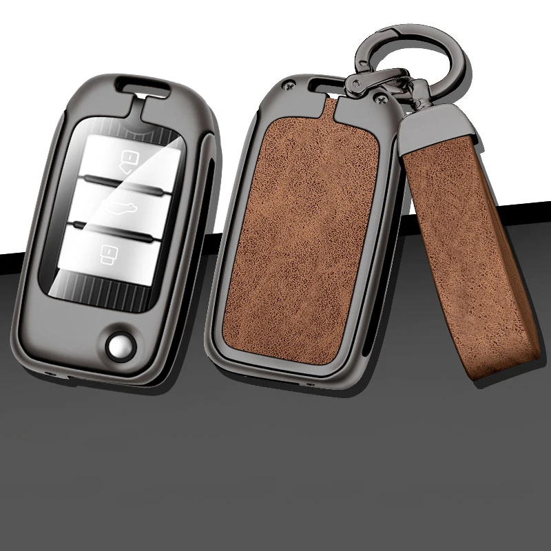 Leather Car Metal Key Case Cover For Roewe RX5 MG3 MG5 MG6 MG7 MG ZS GT GS 350 360 750 W5 Soft TPU Car Key Box Cover