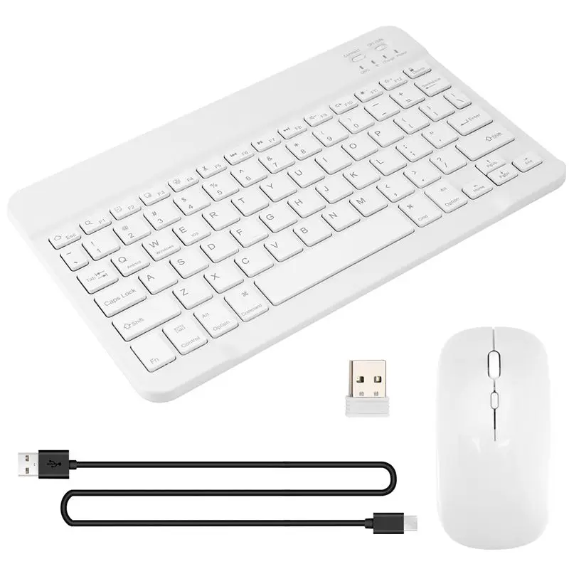 AA08-Ultra-Thin Silent Wireless Bluetooth Keyboard And Mouse Set Suitable For Tablet Notebook Bluetooth Keyboard