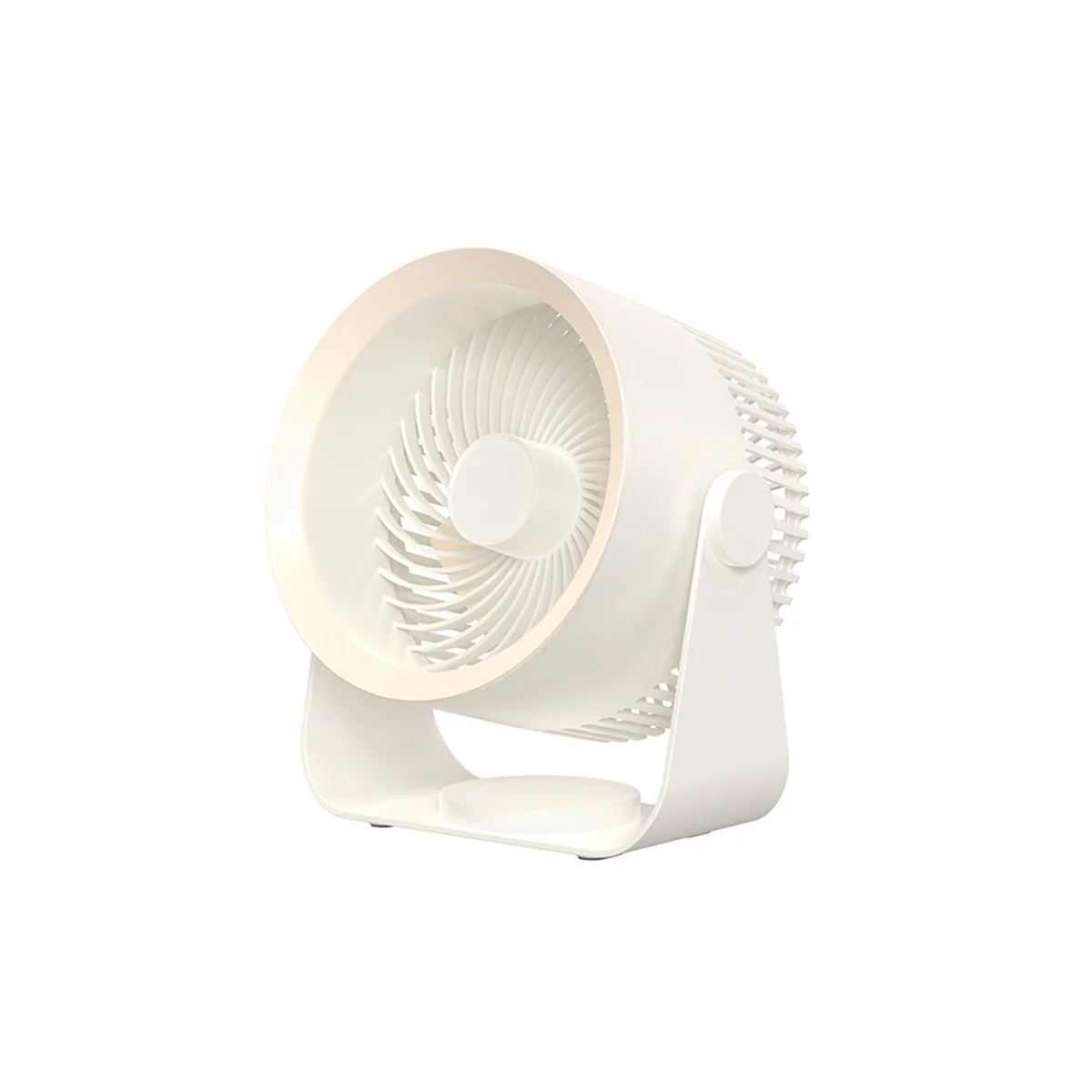 Ventilatore elettrico a circolazione d'aria wireless montato a parete 4000MAh Ventilatore da tavolo portatile ricaricabile USB piccolo, White-A59E