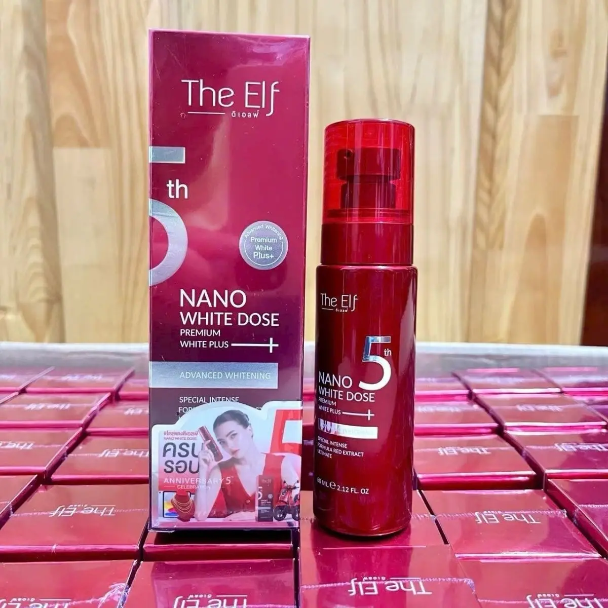 

Serum The Elf Nano White Dose Truyen Trang Mo Tham Fade Dark Spots Brighten Complexion Skin Care Formula Whitening and Moisturis