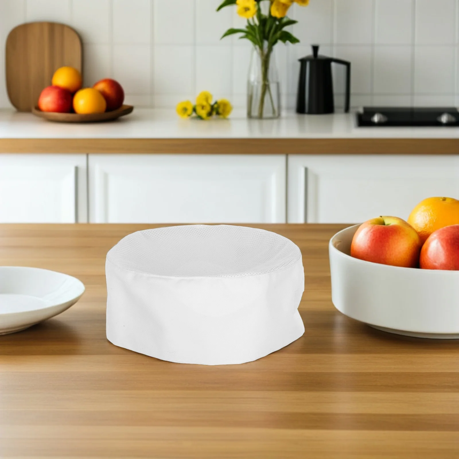 

White Chef Hat For Adults Adjustable Mesh Top Breathable Cooking Cap Unisex Kitchen Work Hat Cool Baking Headwear