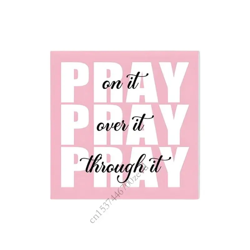 مربع علامة خشبية وردية هدية للنساء ديكور ديكور مكتب الملحقات الجمالية