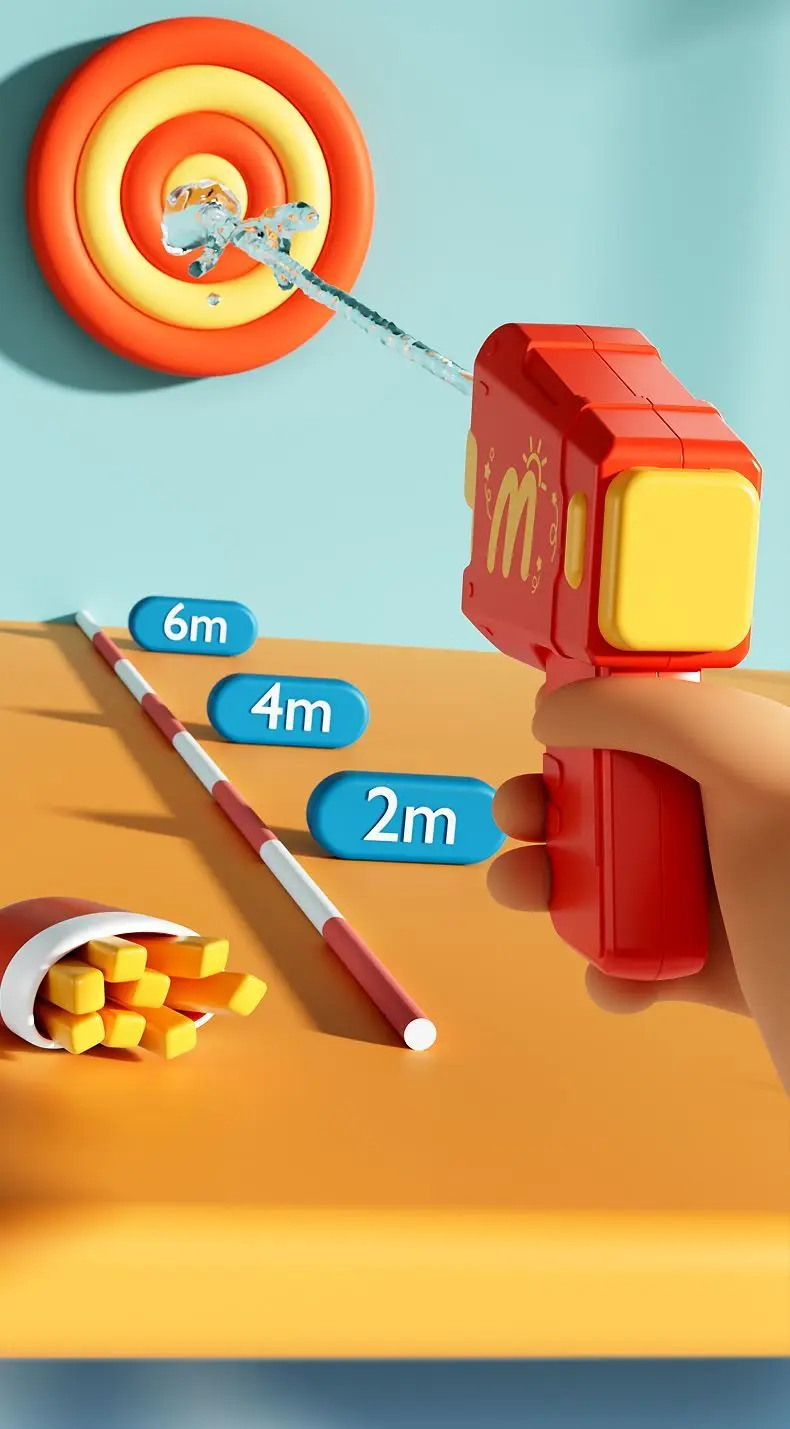 

1 PCS French Fries Hamburger Burger Water Gun Spray Hamburg Water Pump Guns Toy Water Pistol Novelty Kids Toys