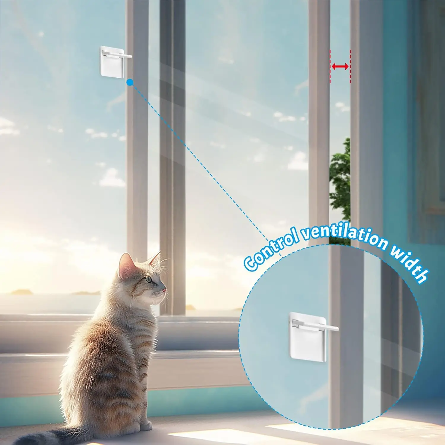 Verrou de sécurité pour fenêtre coulissante, verrou auto-adhésif pour porte coulissante en verre, verrou de sécurité pour porte patio pour bébés et animaux domestiques