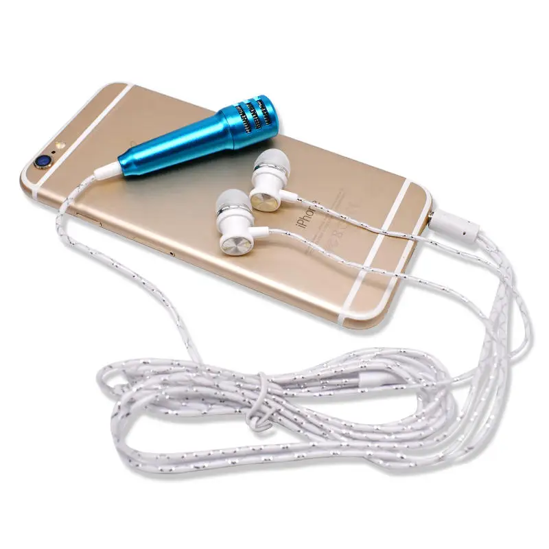 Universal Mini Microphone with Stereo Mic for Mobile Phone Singing