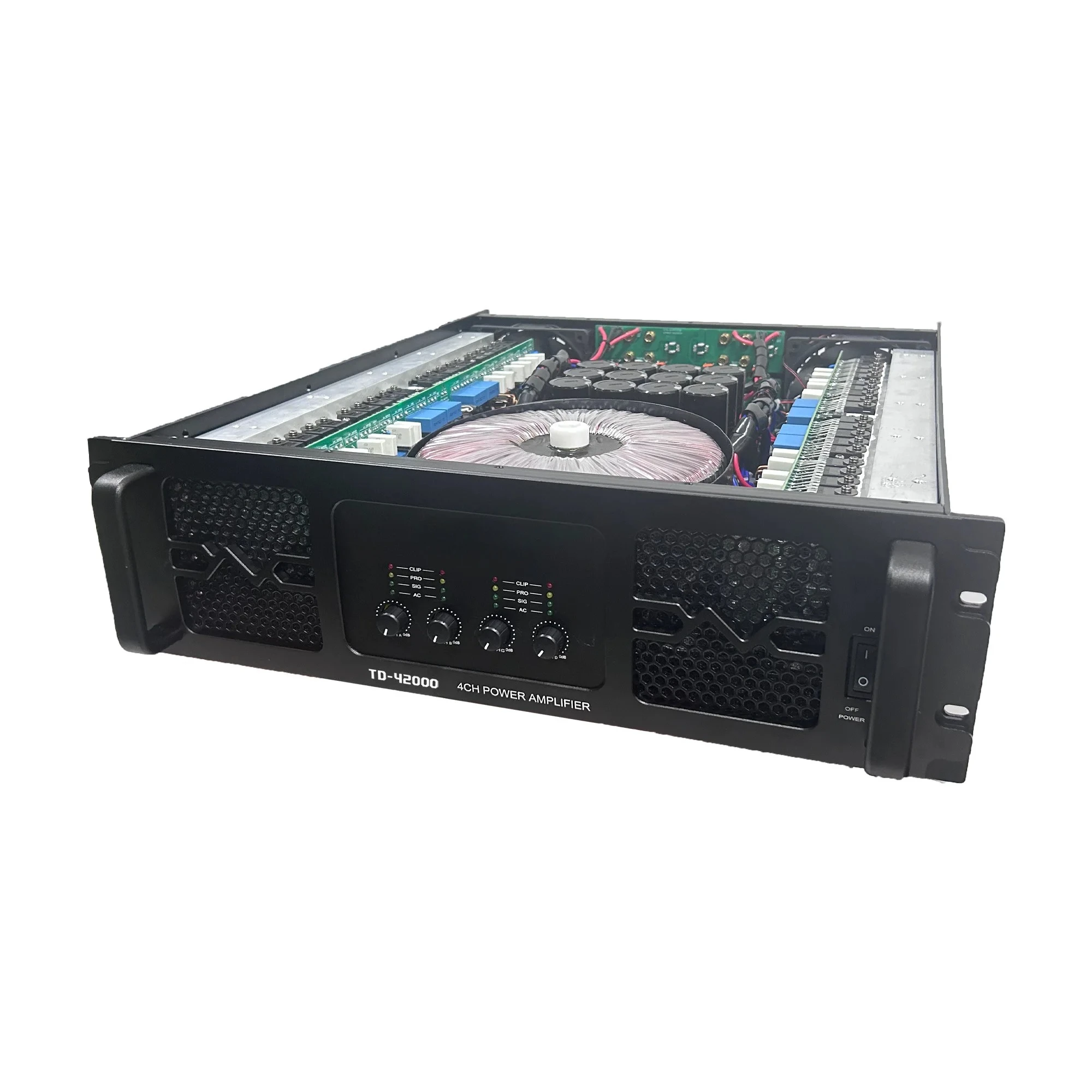 TD-class Amplifier, 4 Channels, 2000W Per Channel, High Power Amplifier, Suitable For Large Stage Performances, 8 Ohm Impedance