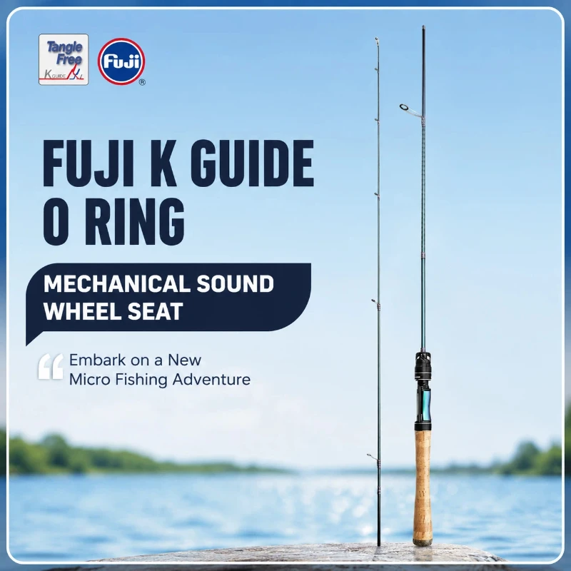 

Fishingfans Lanxi 2-Section UL Carbon Spinning Rod 1.53/1.68/1.8m, FUJI K Frame O Ring, 2A Cork Grip Solid Tip Chameleon Paint
