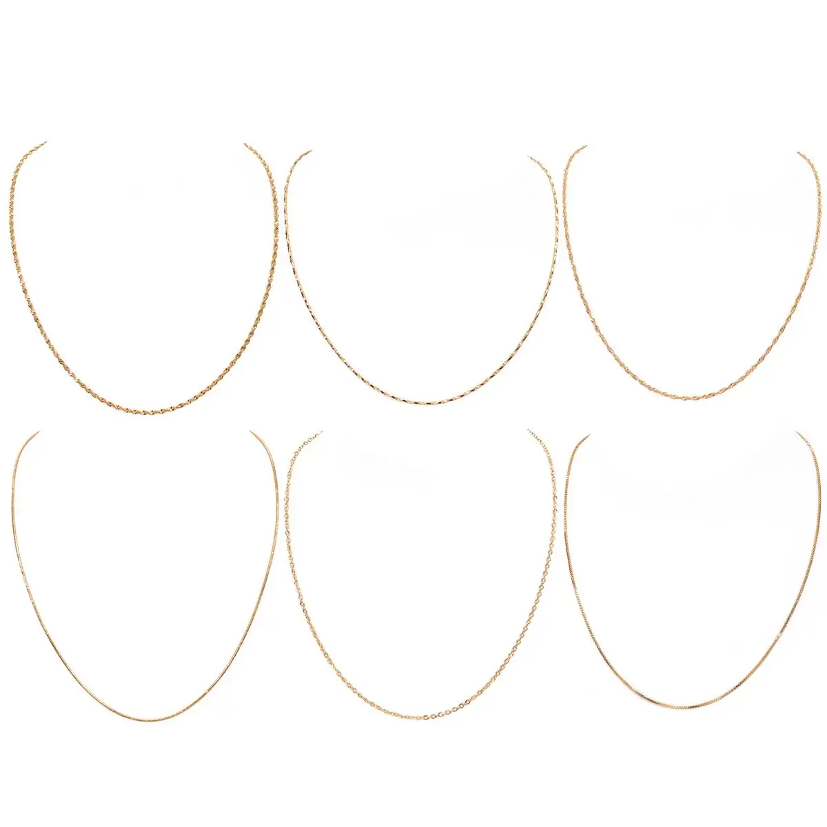 

Golden Metal 6 Pcs Women Jewelry Women Jewelry Simple Fashion Chain Elegant Stylish Durable Matching Outfits Gifts