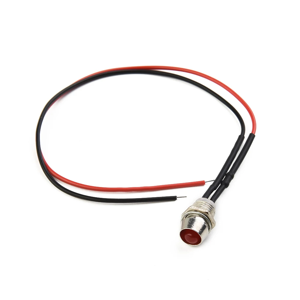 10pcs Car High-power 12V Red LED Indicator Waterproof For Truck And Ship Multi-function Vehicle Turning Indicator