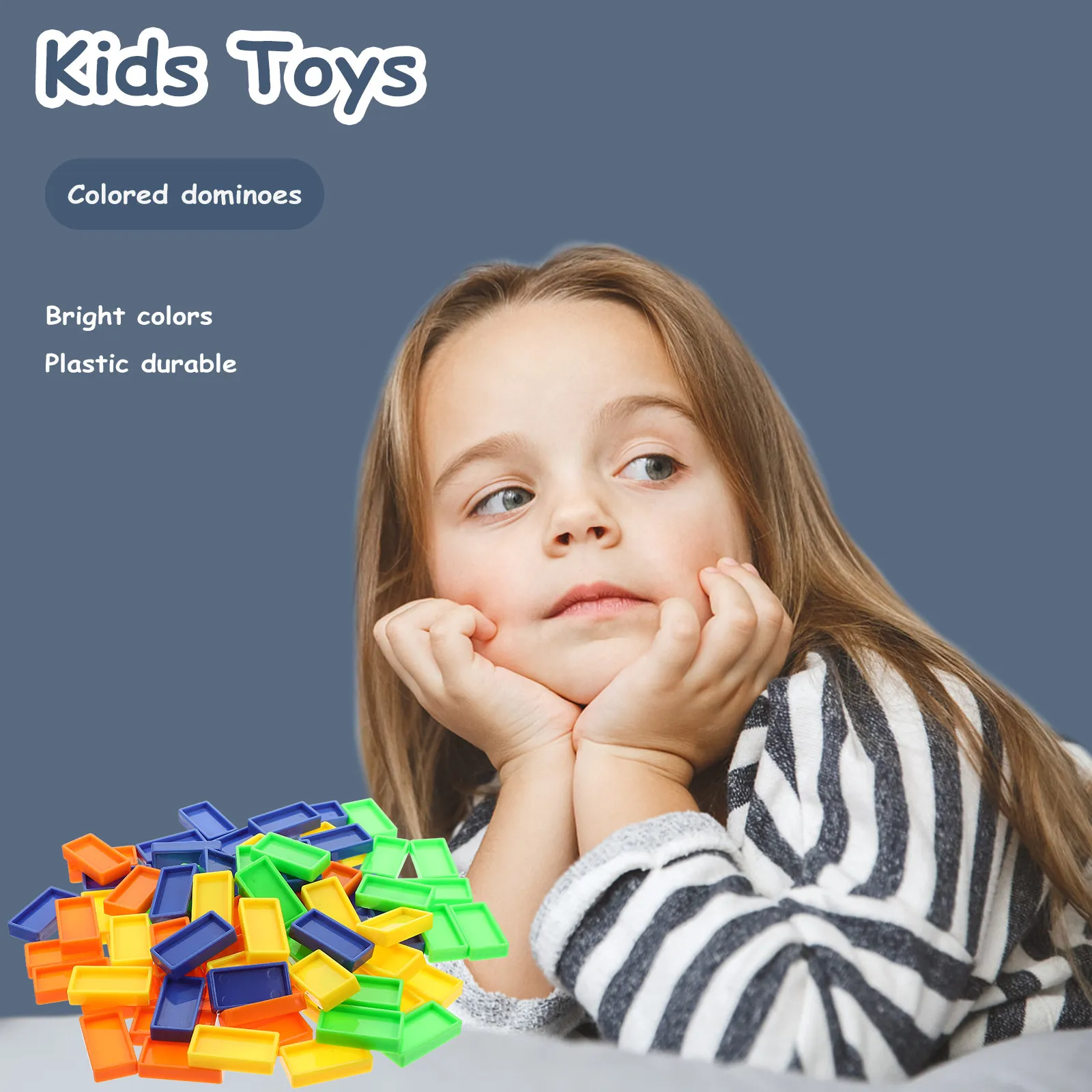 5 zakken Domino Train Vroeg educatief domino-spel Willekeurige kleur Creatieve DIY-plastic blokken voor kinderen Leuk leren