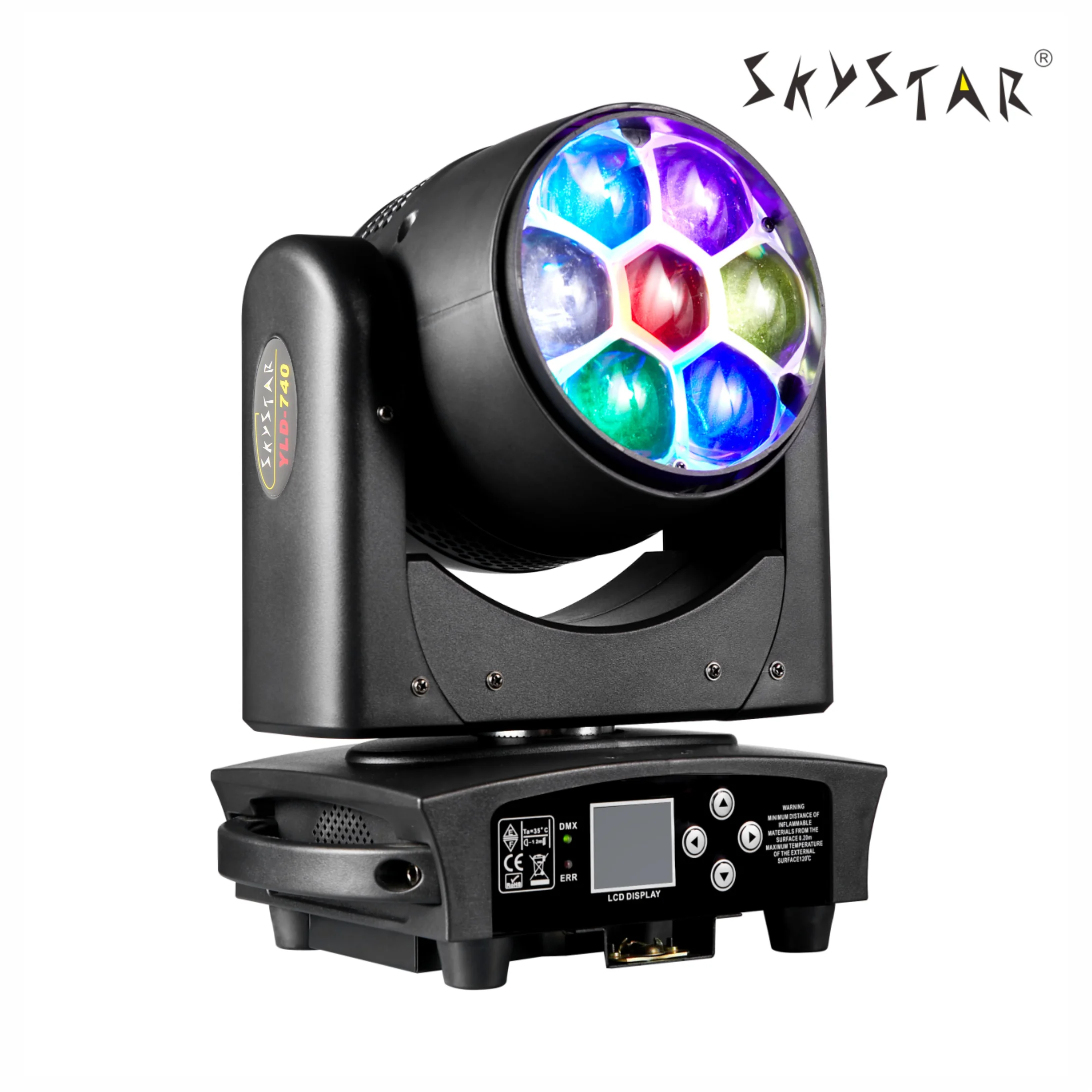 7 Pcs 40W RGBW 4 in 1 LED Lamp Beads Bee Eyes  Zoom 100W LED Moving Head Light with CTO Dmx Beam Wash Stage Dj Disco Party Light