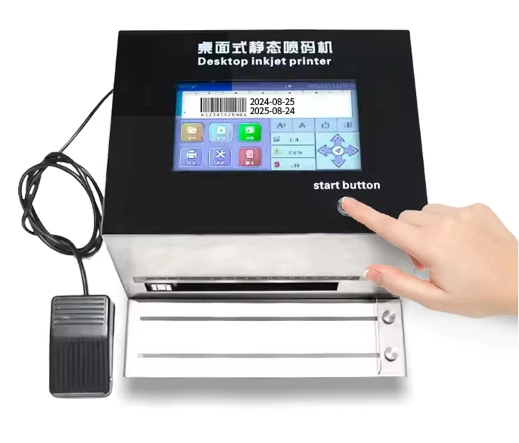 

PJT-I Static Label Printer Inkjet Print Machine Precision QR/Date Coding for Packaging Bottle Caps & Cardboard