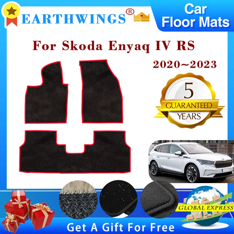 

Floor Mats For Skoda Enyaq IV RS 2020 2021 2022 2023 Non-slip Carpets Footpads Cape Rugs Cover Foot Pads Car Accessories Sticker