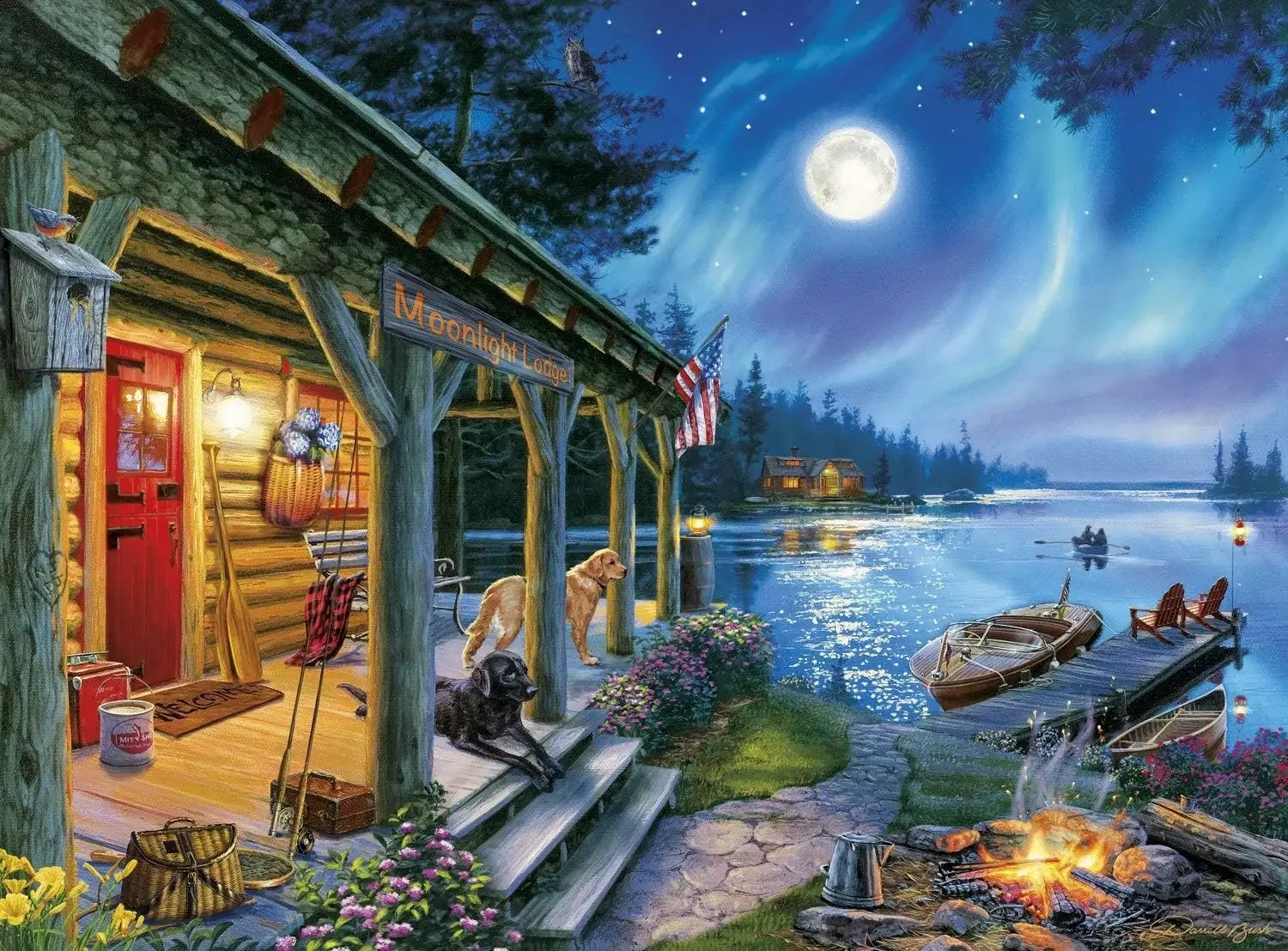 

Wooden Puzzle 1314/1000/520 Piece for Adults Moonlight Lodge Jigsaw Puzzle Bedroom Gameroom Livingroom Home Decor Birthday Gift