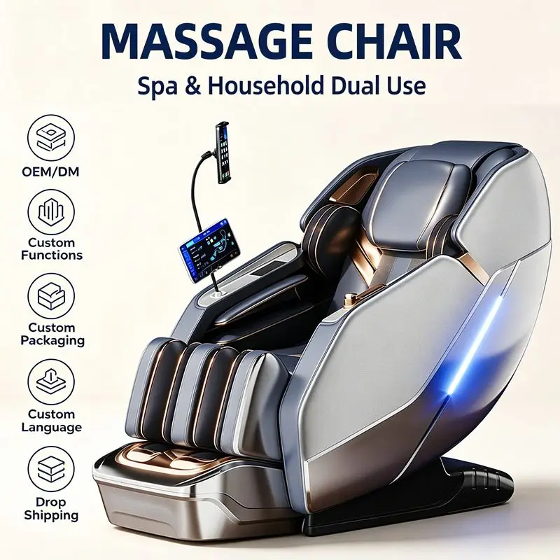 New Smart Electric Massage Chair Full Body Relax, SL Rail Small Luxury Zero Gravity Sofa for Home