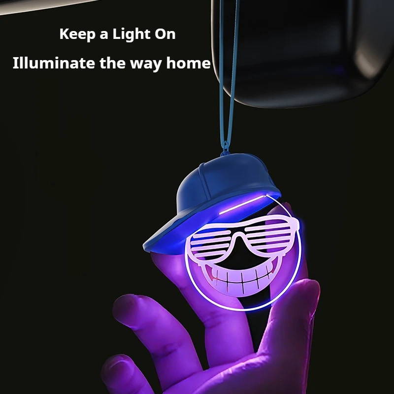 1PCS Elegant Bulb Light Car Pendant Mirror Hanging Soft Glow LED Ambient Light Night Light Decoration Ornament for Vehicle