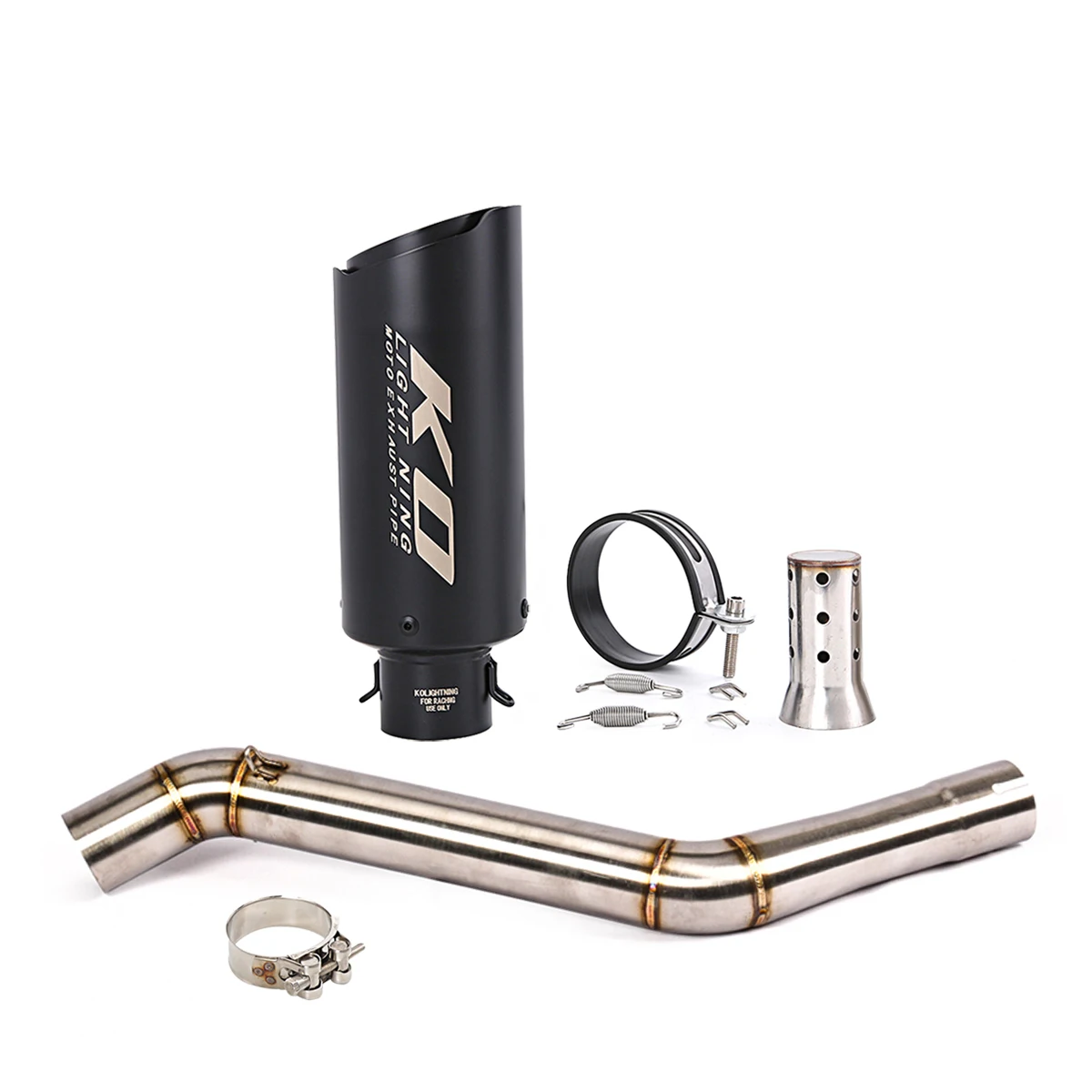 For CFMOTO 400NK 650NK 400MT 650MT All Year Motorcycle Exhaust System Mid Link Pipe Slip On 250mm Muffler With DB Killer 51mm
